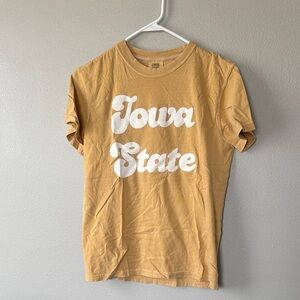 Iowa State Cyclones Mustard Yellow Comfort Colors Graphic Tee Short Sleeve S